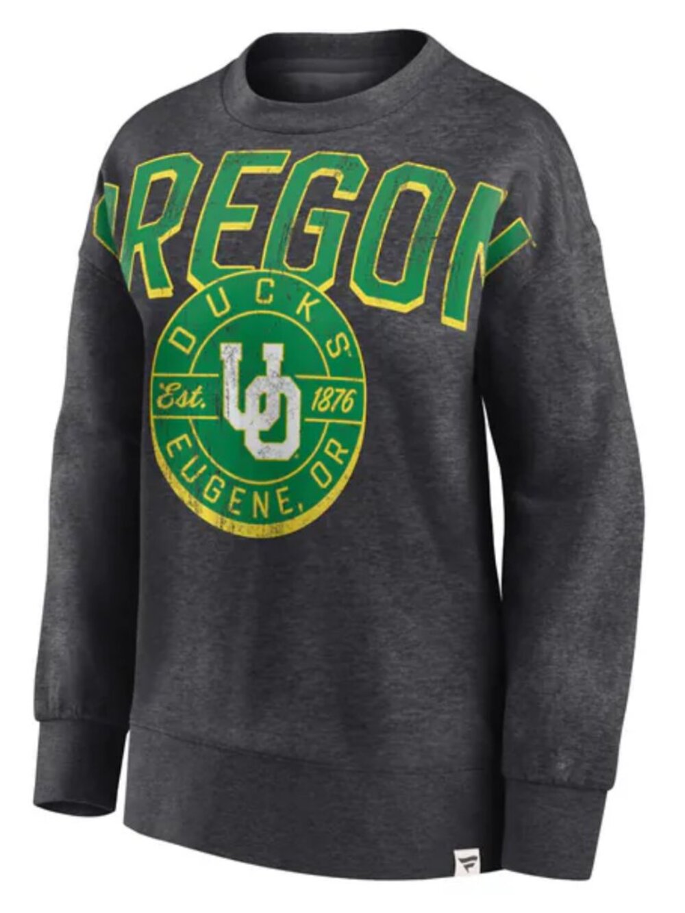 Fanatics women's dark gray NCAA Oregon Ducks football sweatshirt sz M